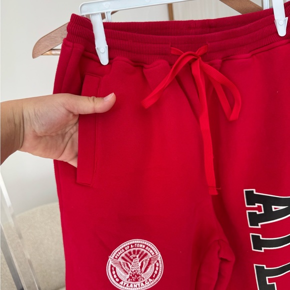 Fashion Nova Red Atlanta Graphic Sweatpants Joggers - Picture 2 of 6